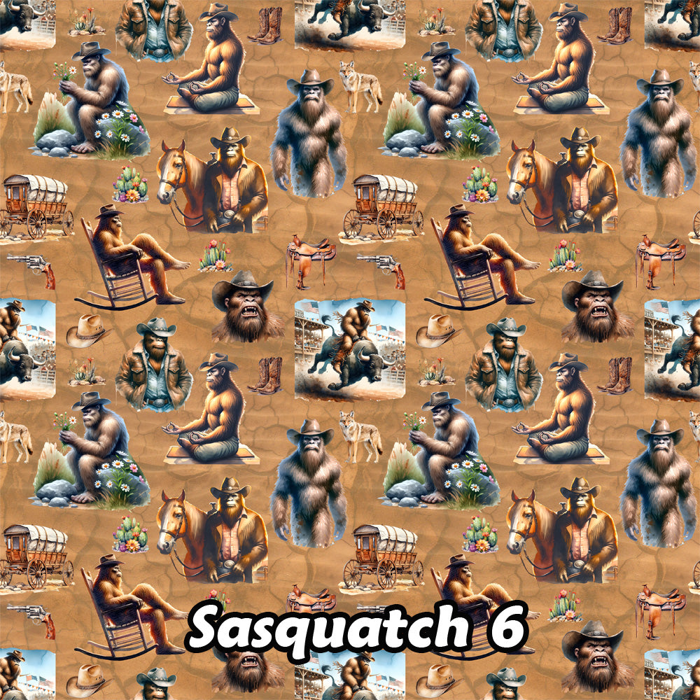 Coyboy Bigfoot Sasquatch 6, 3 Pack Gift Wrapping Paper Sheets - Over 300 Square Feet of Gift Wrap