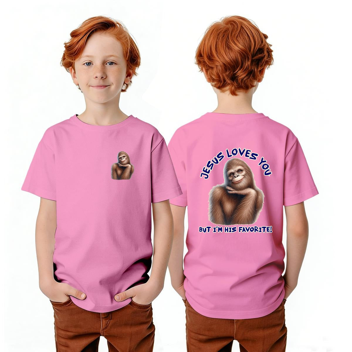 Bigfoot Sasquatch Designs, Kid’s Double Sided Gildan 5000B T Shirt