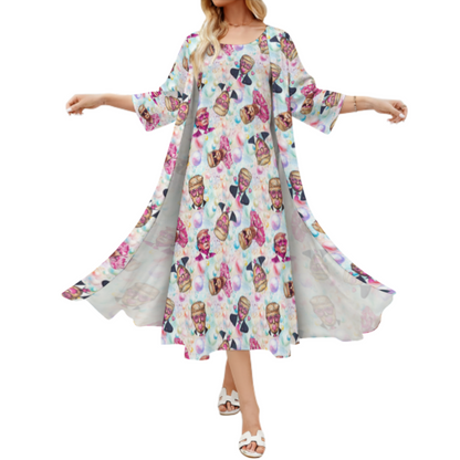 10 More Donald Trump Designs, Women’s Long Dress with Cardigan
