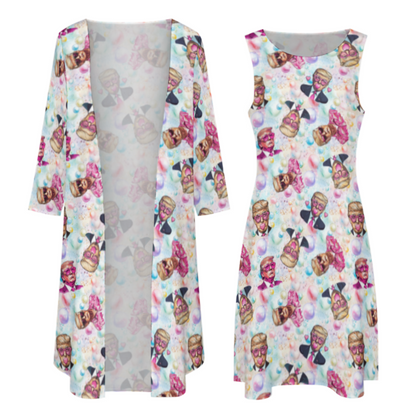 10 More Donald Trump Designs, Women’s Long Dress with Cardigan