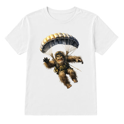 Bigfoot Sasquatch Paratrooper, Gildan 5000 T Shirt
