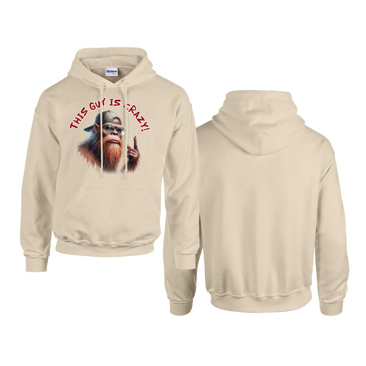 Sasquatch, Bigfoot Design, Gildan 18500 Poly-Cotton Hoodie