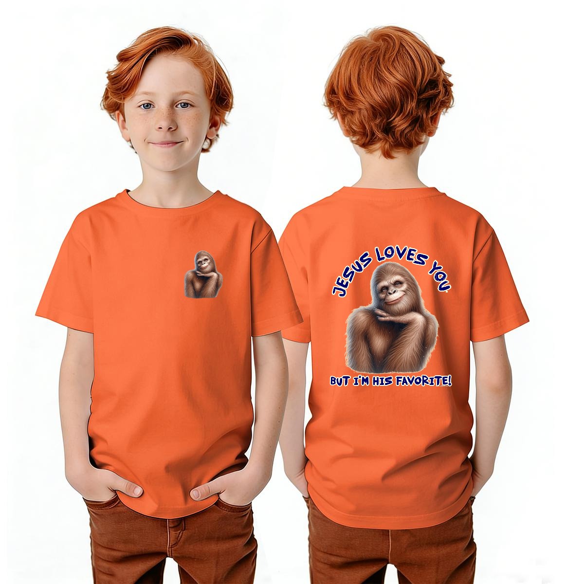 Bigfoot Sasquatch Designs, Kid’s Double Sided Gildan 5000B T Shirt