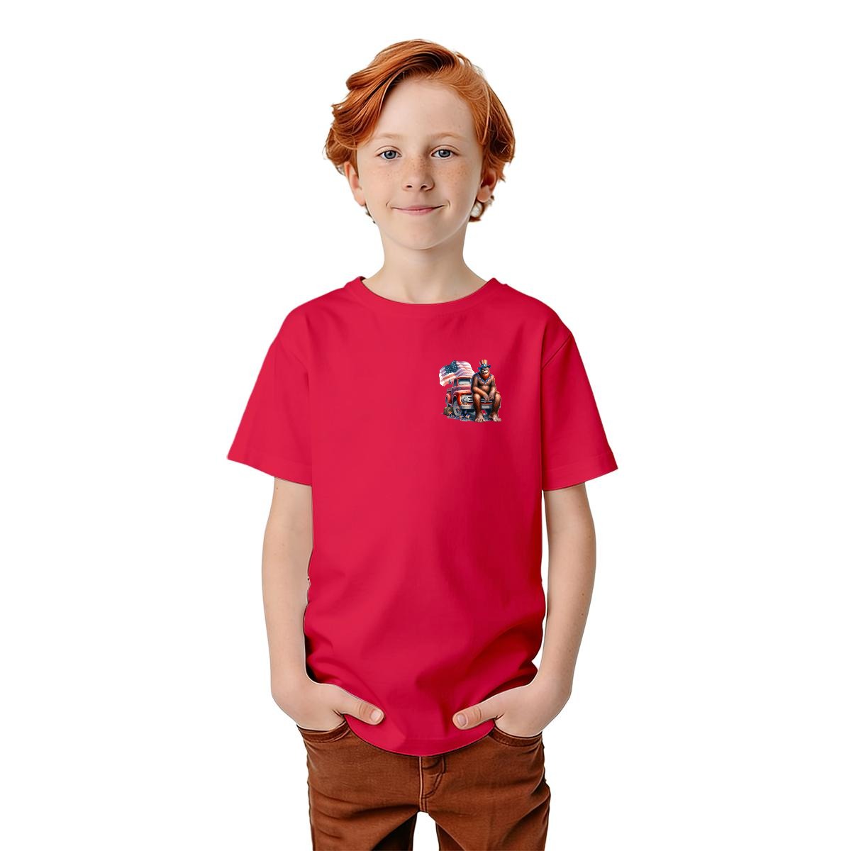 Bigfoot Sasquatch Designs, Kid’s Double Sided Gildan 5000B T Shirt