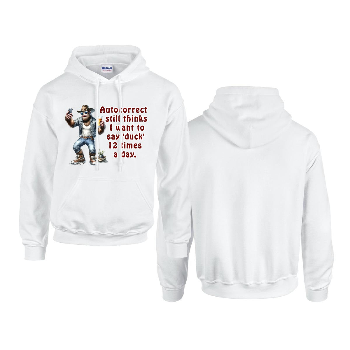 Sasquatch, Bigfoot Design, Gildan 18500 Poly-Cotton Hoodie