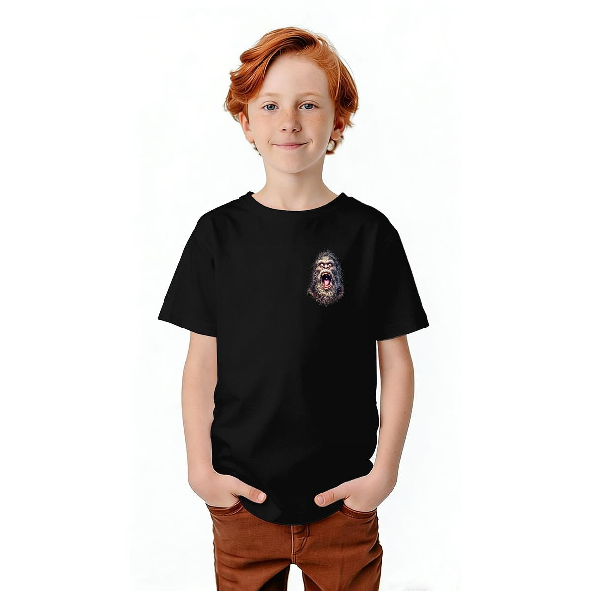Bigfoot Sasquatch Designs, Kid’s Double Sided Gildan 5000B T Shirt