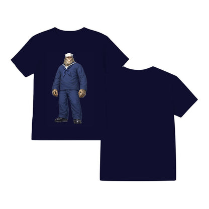 Bigfoot Sasquatch Navy ManGildan 5000  T-Shirt