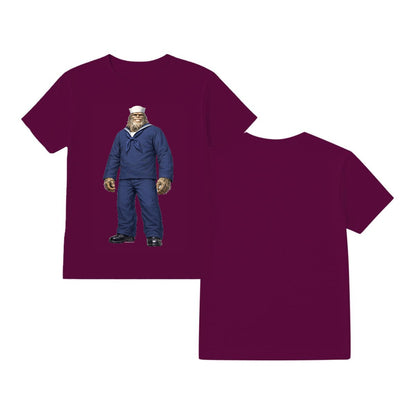 Bigfoot Sasquatch Navy ManGildan 5000  T-Shirt
