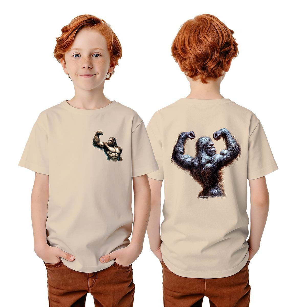 Bigfoot Sasquatch Designs, Kid’s Double Sided Gildan 5000B T Shirt