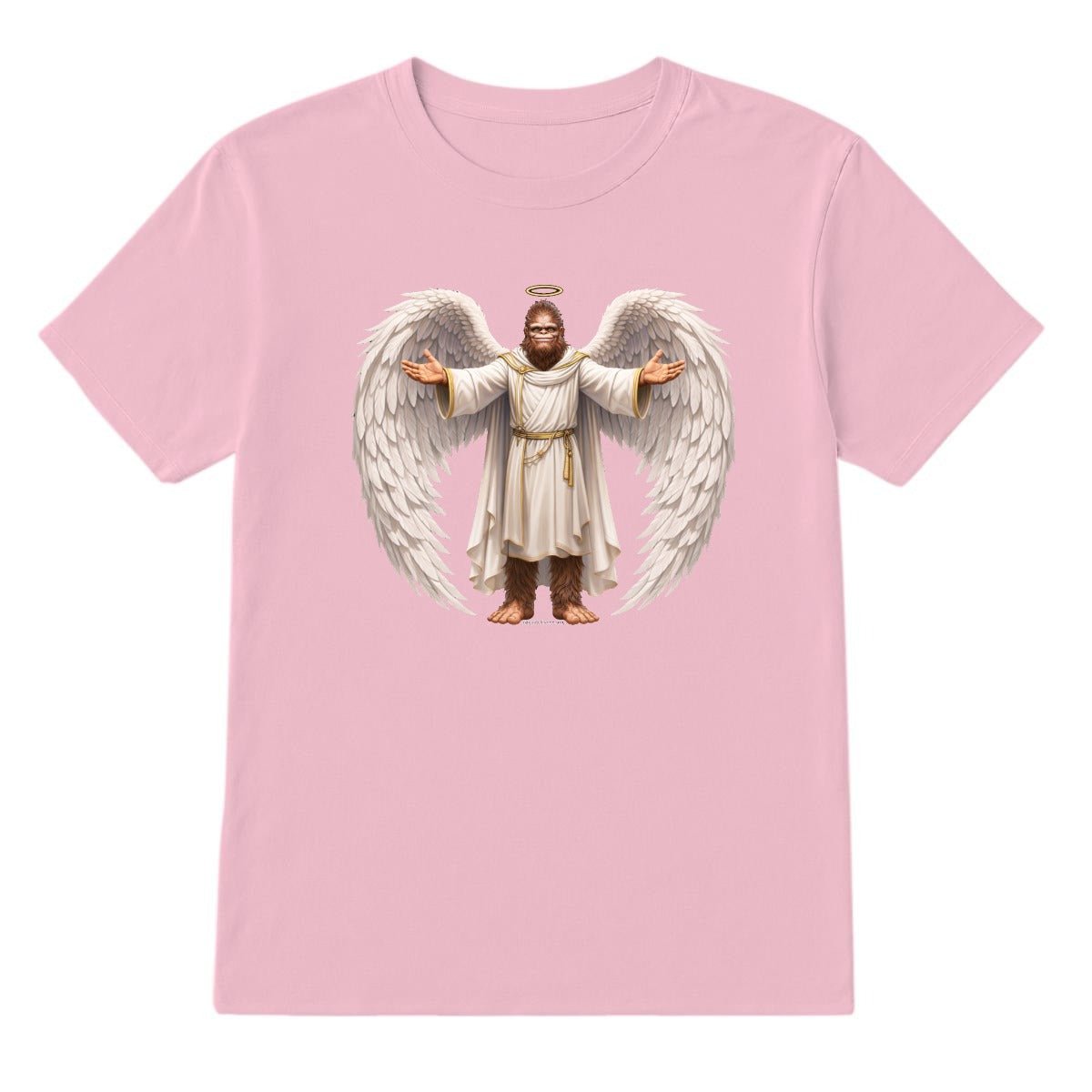 Bigfoot Angel, Sasquatch Angel, Adult Gildan 5000 Cotton T shirt