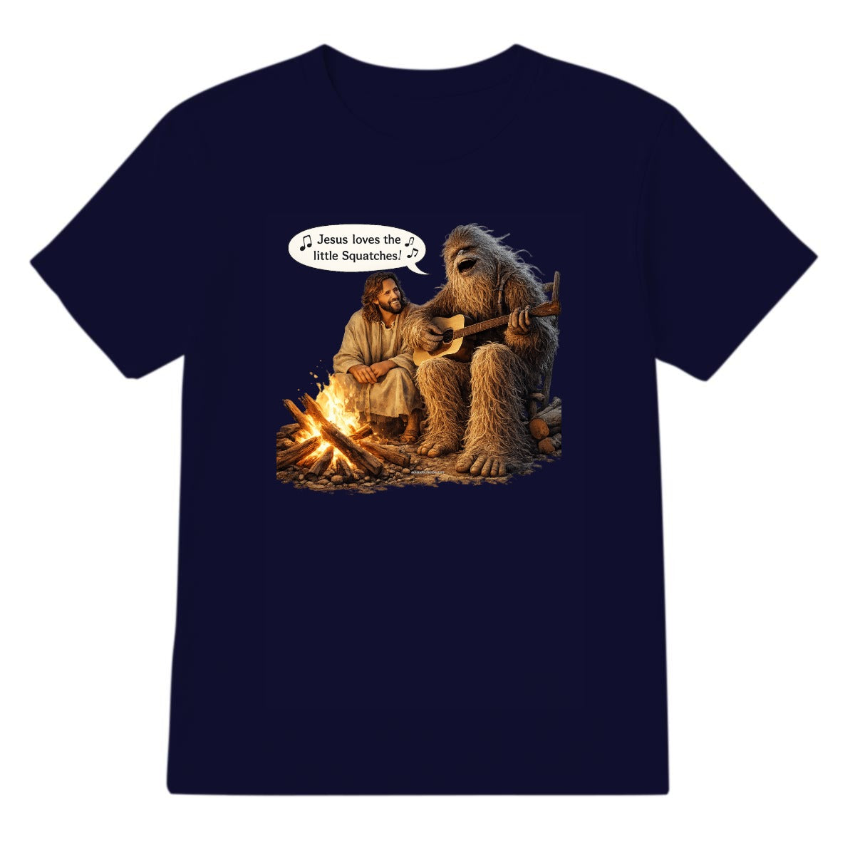 Bigfoot Sings To Jesus, Adult Gildan 5000 Cotton T Shirt
