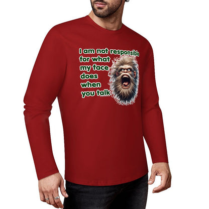 Bigfoot / Sasquatch "I am not responsible...", Cotton Unisex Long Sleeve T-shirt