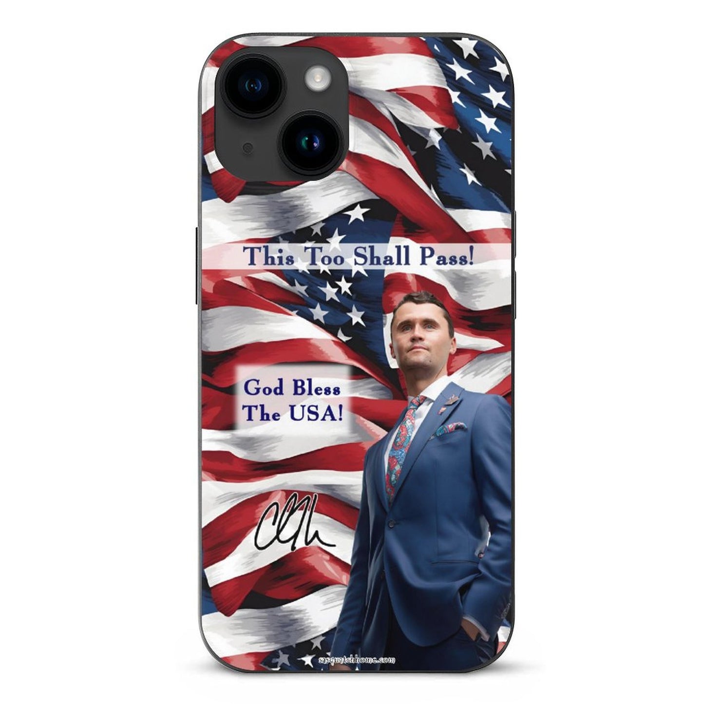 Charlie Kirk Memorial, TPU Apple iPhone 15 Case