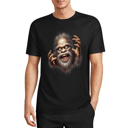 Bigfoot - Sasquatch Crazy Hands Short Sleeve Cotton T-Shirt