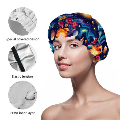 12 Galaxy / Outer Space Reusable Shower Cap