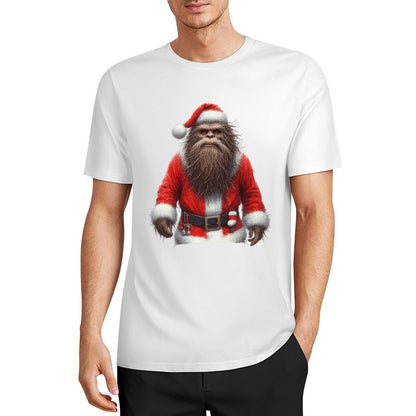 Bigfoot - Sasquatch Santa Short Sleeve Cotton T-Shirt
