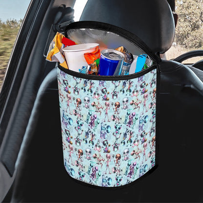 6 Alien Designs, Bucket-Shaped Car Trash Bag