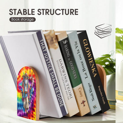 Hippie Dude, Wood Bookends
