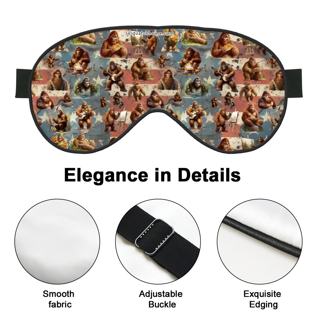 Summer Sasquatch Soft Eye Polyester Eye Mask Light Blocker
