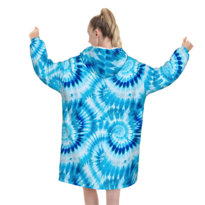 Beautiful Tie Dye Adult Blanket Hoodies, Hoodie Blankets, Blankets