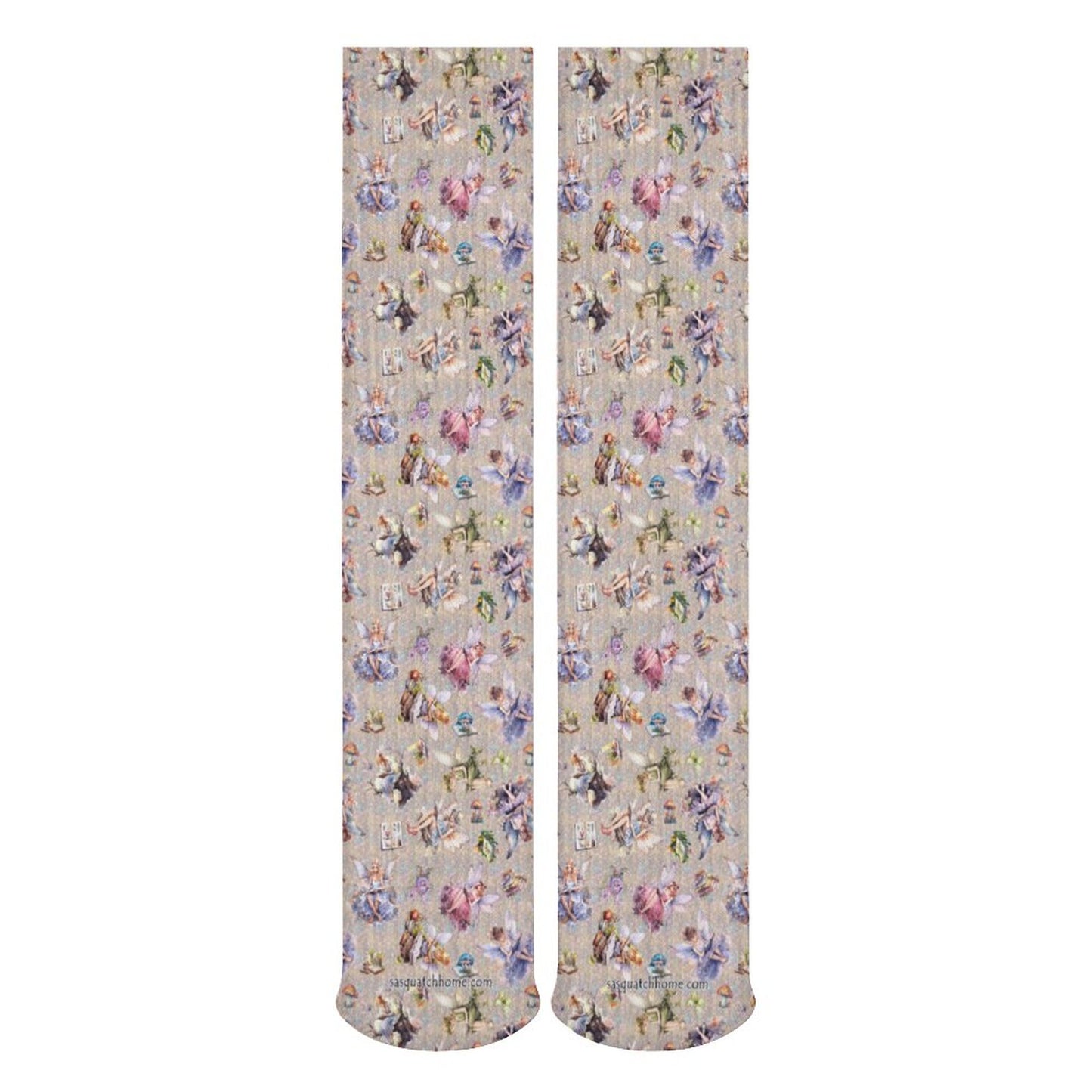 6 Fairy Designs, 15.5 Inch Tube Socks