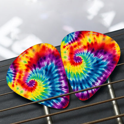 Tie-Dye Guitar Picks 12Pcs tie dye 19 Designs