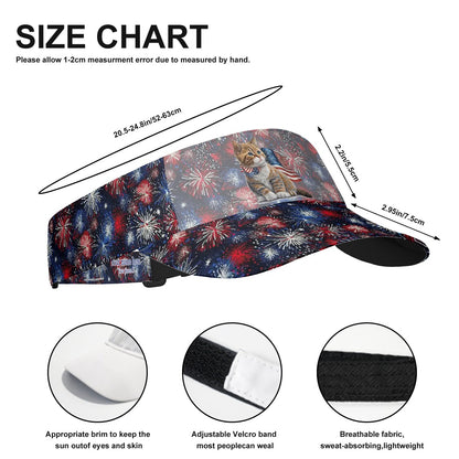 Patriot Cat / Kitten, Sun Visor Hat