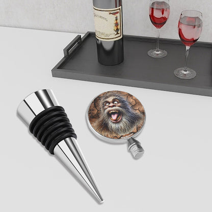 Crazy Sasquatch Face, Wine Bottle Stopper