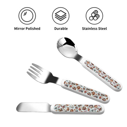 21 Sasquatch Designs Kids Straight Handled Cutlery Set