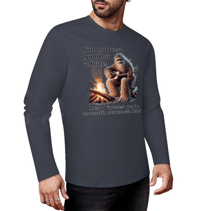 Bigfoot - Sasquatch "I'm not very good..",  Cotton Unisex Long Sleeve T-shirt
