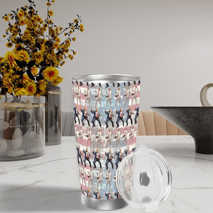 Donald Trump, MAGA Themed 20 oz Travel Coffee Mug w/ Straw & Brush Options