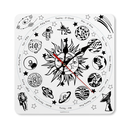 Outer Space Square Wall Clock