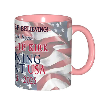 Charlie Kirk Memorial, Standard Colorful Coffee Mug (11oz) (Made in USA)