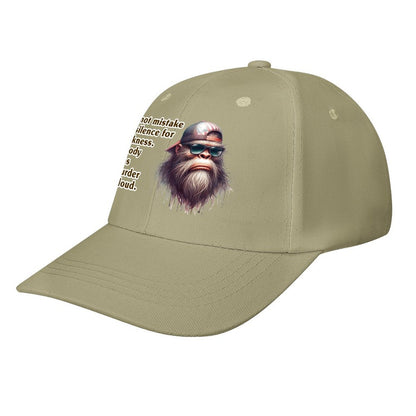 Bigfoot, Sasquatch “Do Not Mistake..", Polyester Baseball Cap (Front Printing)
