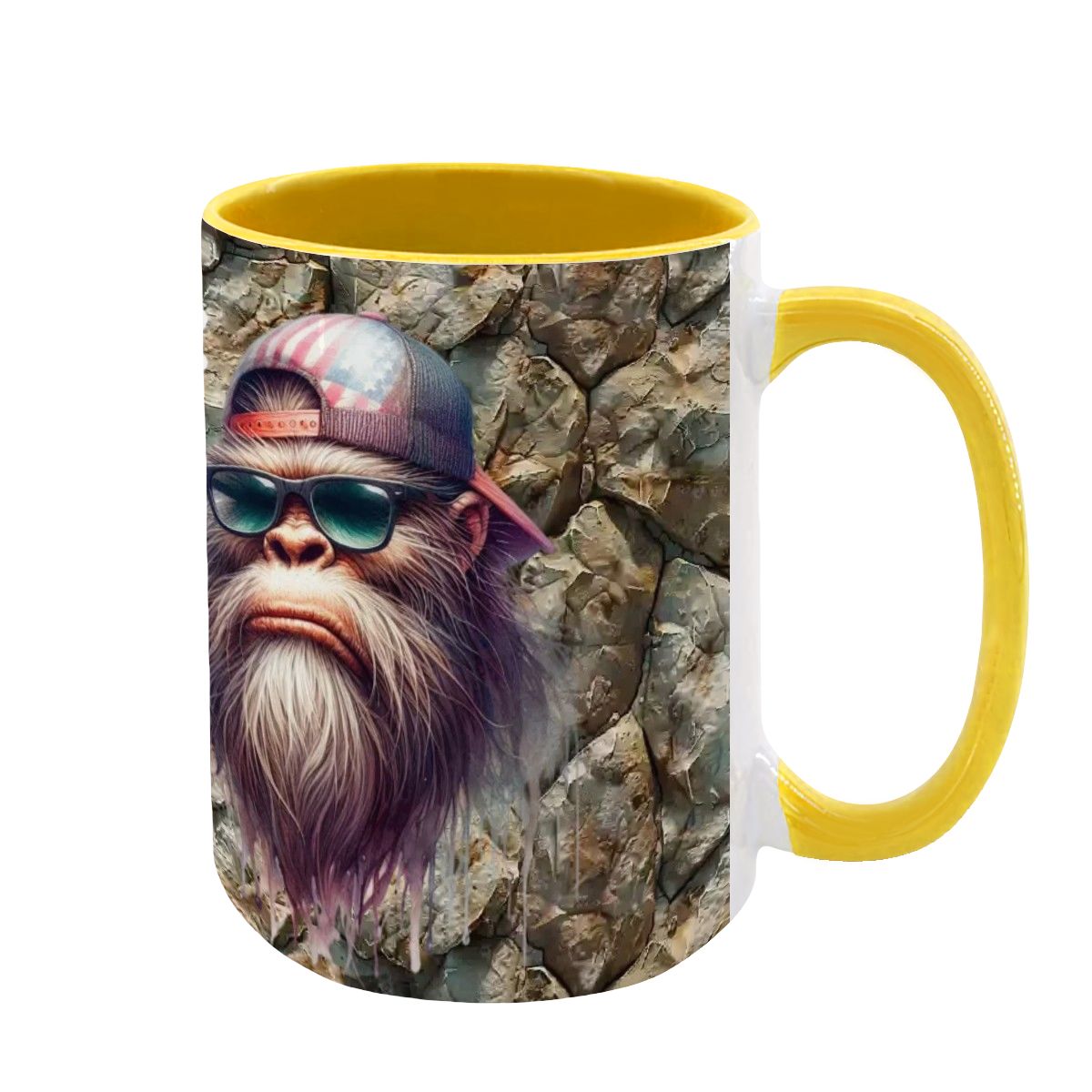 Sarcastic Sasquatch "Do not mistake..", Large 15 Ounce Colorful Mugs – Made In USA