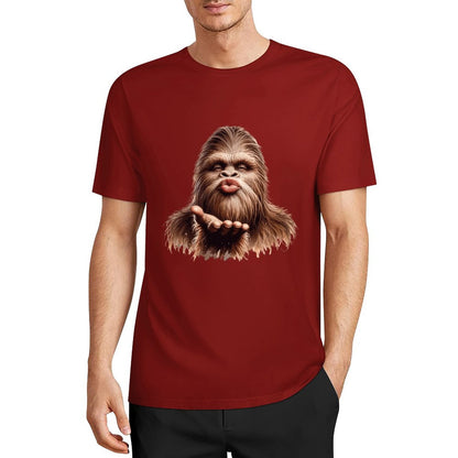 Bigfoot - Sasquatch Blow Kiss Short Sleeve Cotton T-Shirt