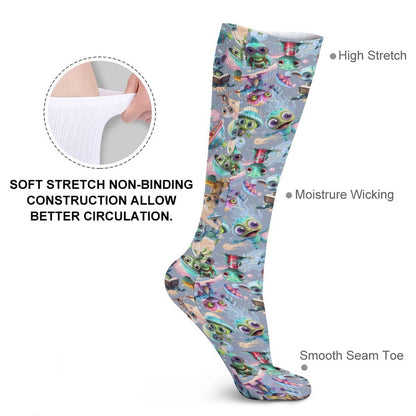 10 Animal Designs, 15.5 Inch Tube Socks