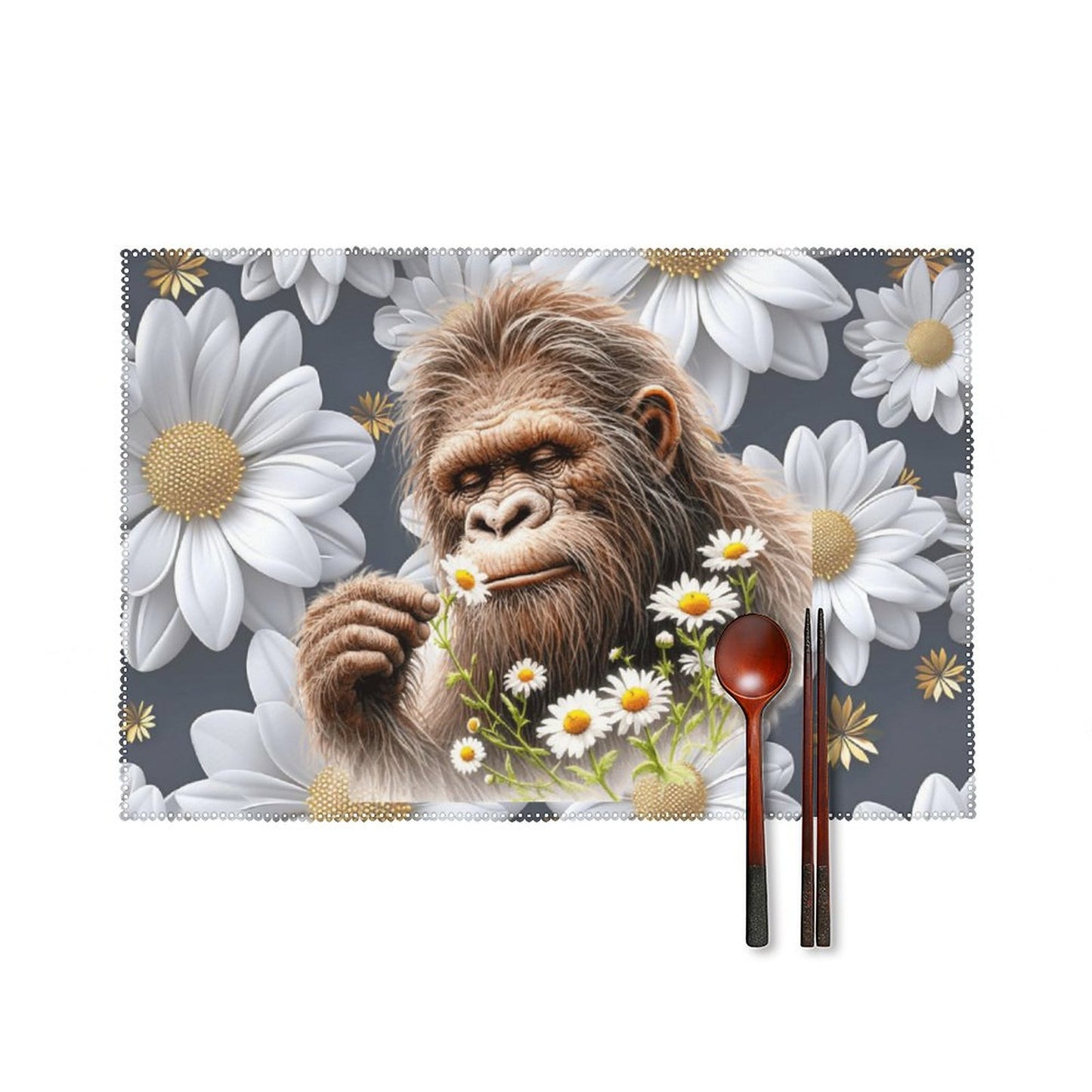 Sasquatch "Smell the Flowers" Placemat Set of 4