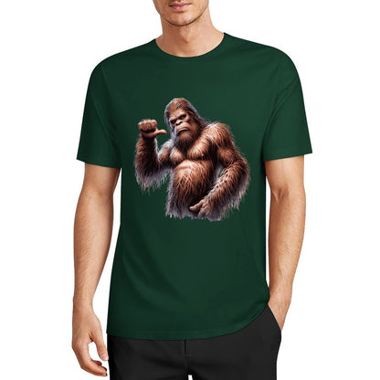 Bigfoot - Sasquatch Pointing at self Short Sleeve Cotton T-Shirt