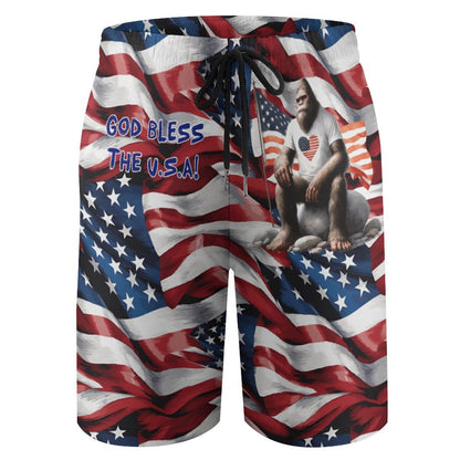 Bigfoot "God Bless the USA!", Children’s Beach Pants, Swim Shorts
