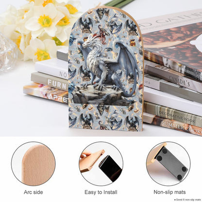 Dragon, Wood Bookends