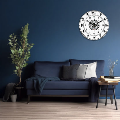 Bigfoot / Sasquatch Round Wooden Wall Clock