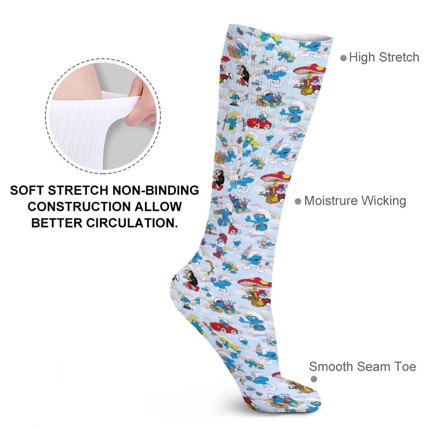 20 Misc Designs, 15.5 Inch Tube Socks