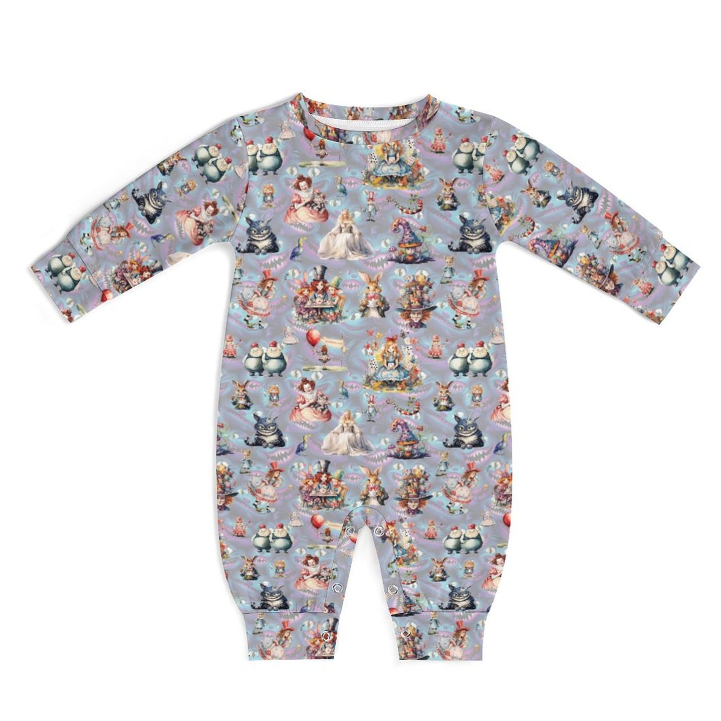 16 Misc Designs, Long Sleeve Baby / Toddler Romper, Faux Cotton