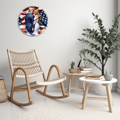 Donald & Melania Trump, Wooden Wall Clock