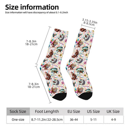20 Bigfoot / Sasquatch Designs, Polyester Crew Socks