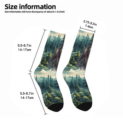 Bigfoot Sasquatch Blow Kiss, Children’s Polyester Socks
