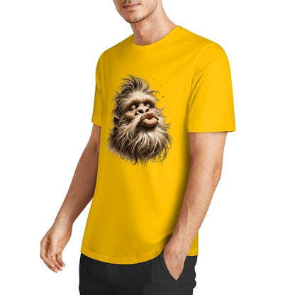 Bigfoot - Sasquatch Kissy Face Short Sleeve Cotton T-Shirt