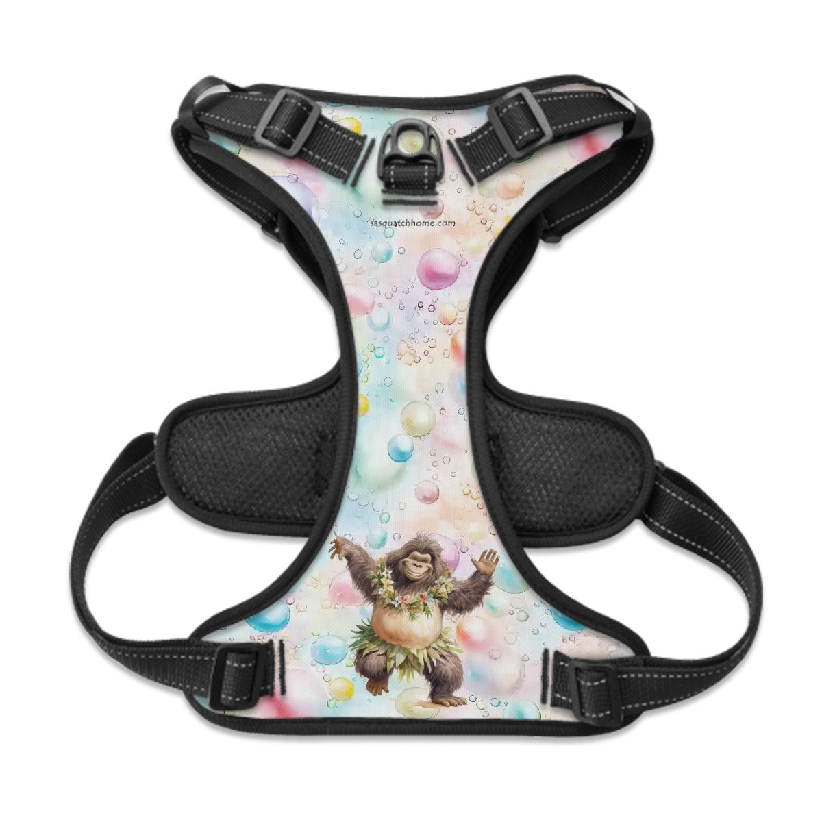 Bigfoot, Sasquatch Dancing Bubbles, Oxford Fabric Dog Harness