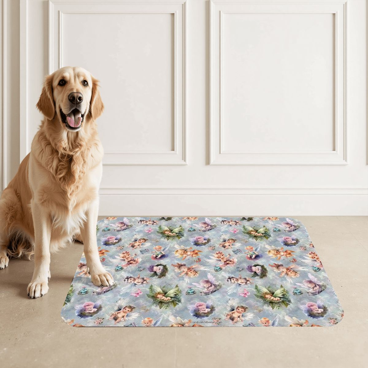 6 Fairy Designs, Waterproof Pet Food Mat